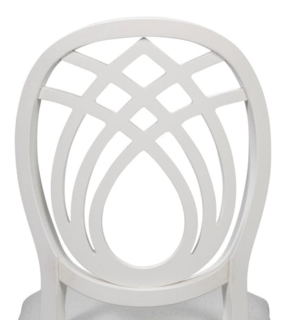 Sarreid Ltd - Goccia Side Chair, Cortina White, Crema in White - U165-79AS view 7