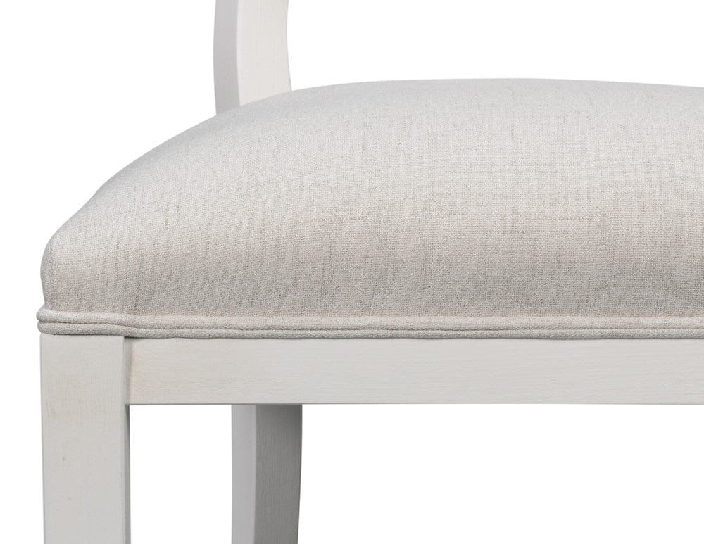 Sarreid Ltd - Goccia Side Chair, Cortina White, Crema in White - U165-79AS view 9