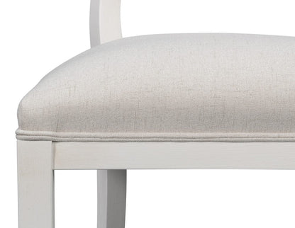 Sarreid Ltd - Goccia Side Chair, Cortina White, Crema in White - U165-79AS view 9