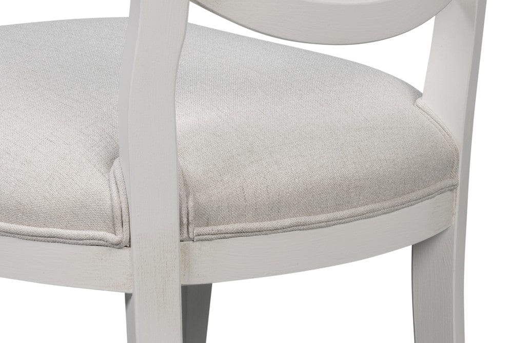 Sarreid Ltd - Goccia Side Chair, Cortina White, Crema in White - U165-79AS view 10