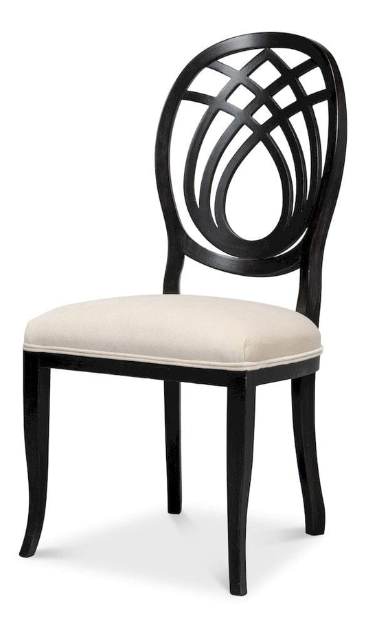 Sarreid Ltd - Goccia Side Chair, Nero, Banks Organza in Black - U165-03F11 view 1