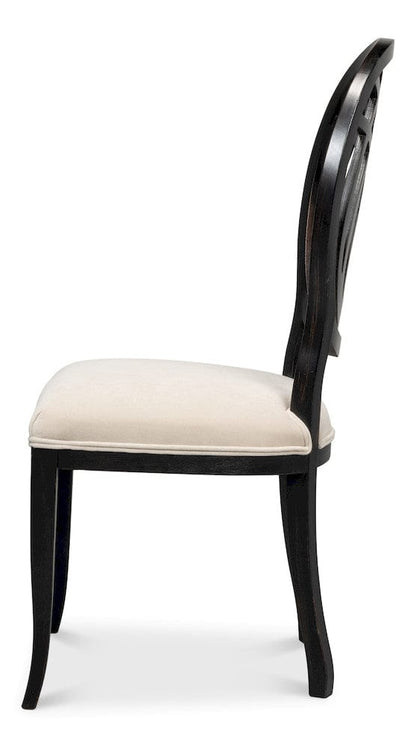 Sarreid Ltd - Goccia Side Chair, Nero, Banks Organza in Black - U165-03F11 view 3