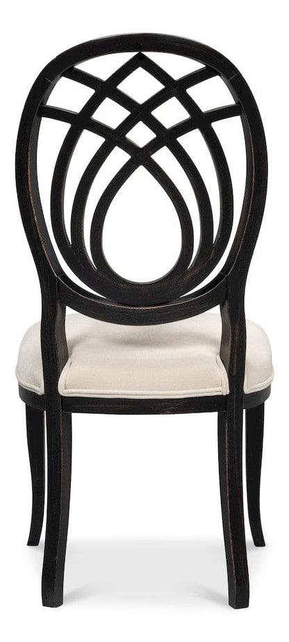 Sarreid Ltd - Goccia Side Chair, Nero, Banks Organza in Black - U165-03F11 view 4