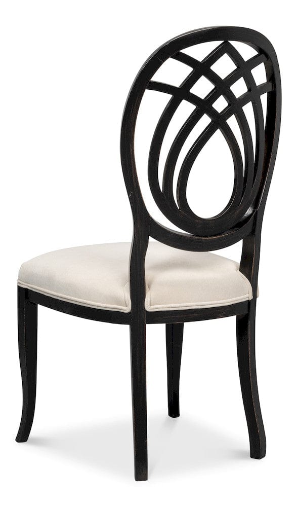 Sarreid Ltd - Goccia Side Chair, Nero, Banks Organza in Black - U165-03F11 view 5