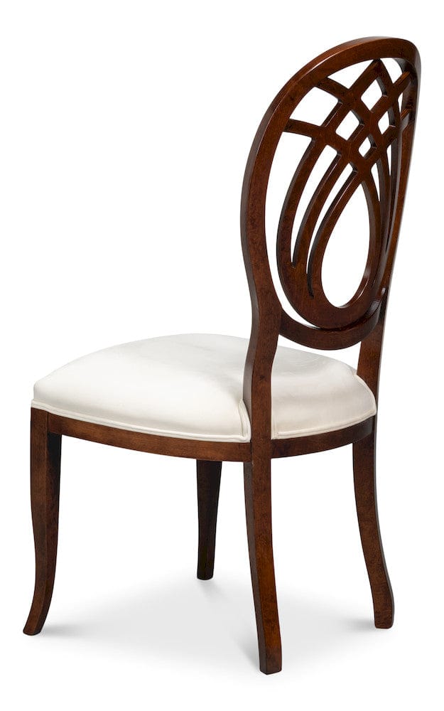 Sarreid Ltd - Goccia Side Chair, Walnut,Taupe Velvet in Tan - U165-02TV view 5