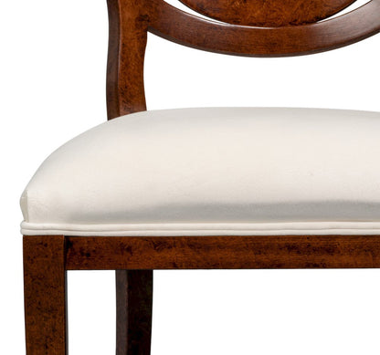 Sarreid Ltd - Goccia Side Chair, Walnut,Taupe Velvet in Tan - U165-02TV view 6