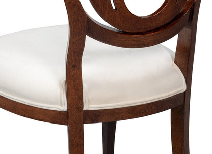 Sarreid Ltd - Goccia Side Chair, Walnut,Taupe Velvet in Tan - U165-02TV view 7