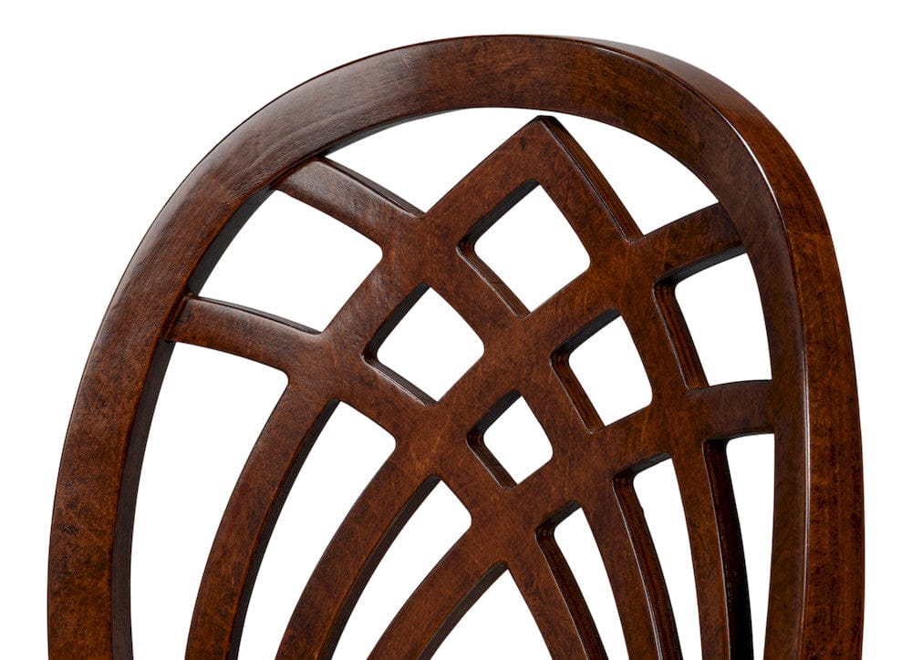 Sarreid Ltd - Goccia Side Chair, Walnut,Taupe Velvet in Tan - U165-02TV view 9