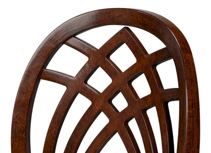 Sarreid Ltd - Goccia Side Chair, Walnut,Taupe Velvet in Tan - U165-02TV view 9