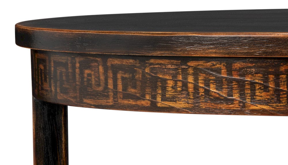 Sarreid Ltd - Golden Rim Side Table in Black - 54306 view 6