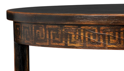 Sarreid Ltd - Golden Rim Side Table in Black - 54306 view 6