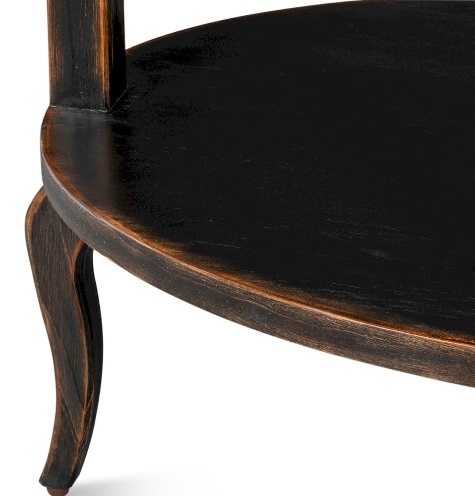 Sarreid Ltd - Golden Rim Side Table in Black - 54306 view 8