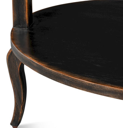 Sarreid Ltd - Golden Rim Side Table in Black - 54306 view 8
