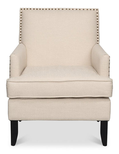 Sarreid Ltd - Grady Chair, Fabric - Ivory - 53787 veiw 2