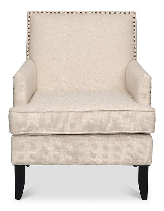 Sarreid Ltd - Grady Chair, Fabric - Ivory - 53787 veiw 2