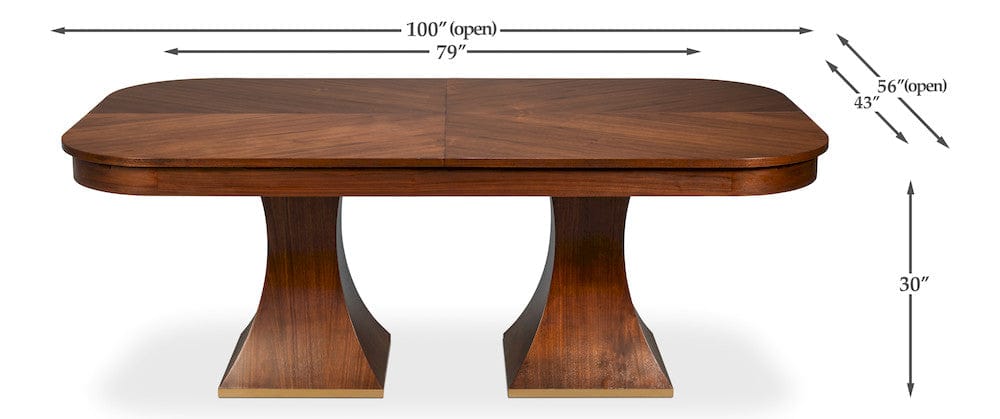 Sarreid Ltd - Gramercy Park Jupe Table in Brown - 54285-BW view 13