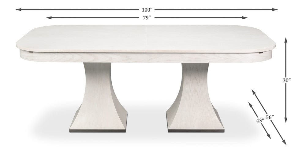 Sarreid Ltd - Gramercy Park Jupe Table in White - 54285-WW view 13