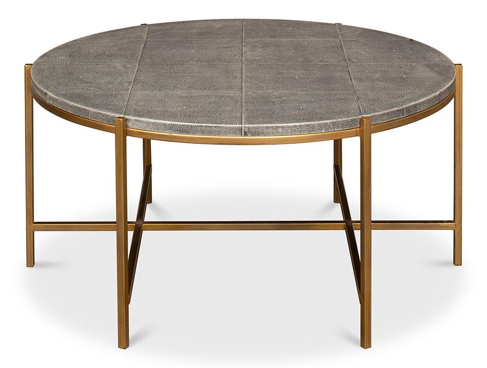 Sarreid Ltd - Grey Shagreen Coffee Table - 52634 veiw 2