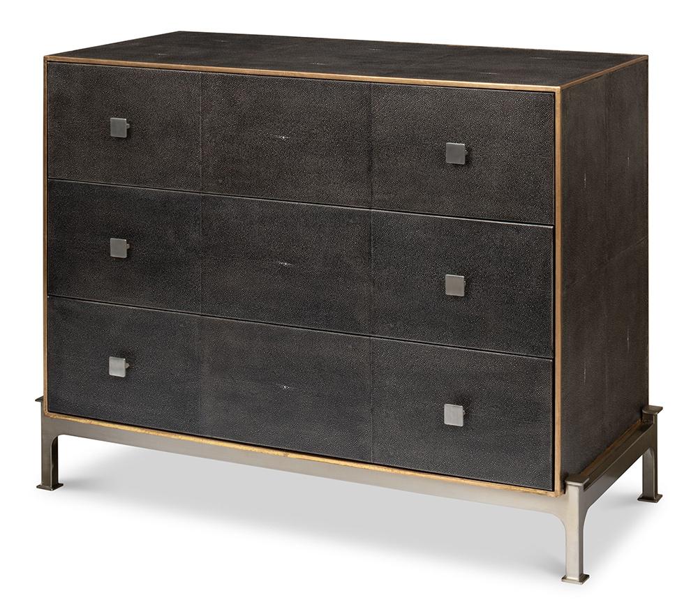 Sarreid Ltd - Grey Shagreen Dresser - 40131 veiw 1