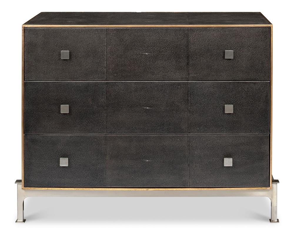 Sarreid Ltd - Grey Shagreen Dresser - 40131 veiw 2
