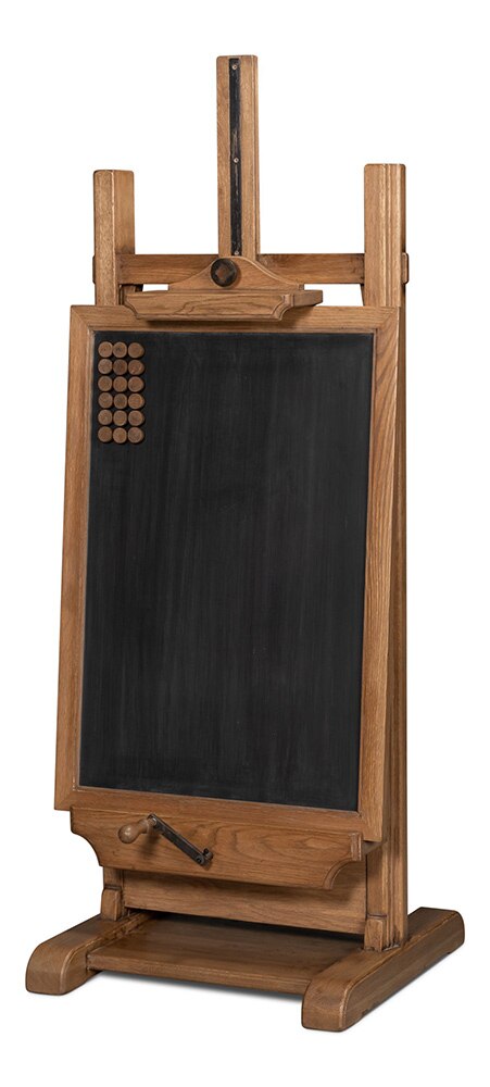 Sarreid Ltd - Haagen Adjustable Blackboard Easel - NATURAL - 54052 veiw 1