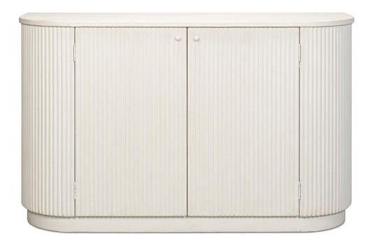 Sarreid Ltd - Halle Entrance Demilune, Antique White - 53605-3 veiw 2