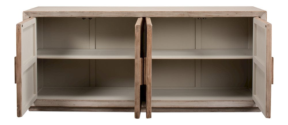 Sarreid Ltd - Hollis 4 Door Sideboard,Stone Grey in Grey - 53415-1 view 3