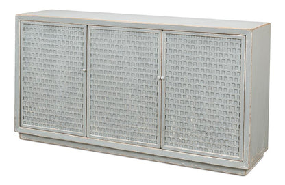 Sarreid Ltd - Honeycomb Front Sideboard - Blue - 52754 veiw 1