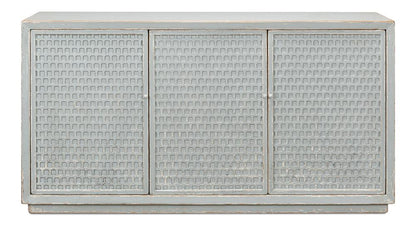 Sarreid Ltd - Honeycomb Front Sideboard - Blue - 52754 veiw 2