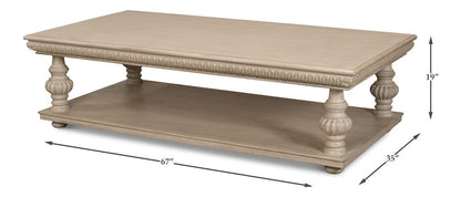 Sarreid Ltd - Hugo Cocktail Table, Stone Grey in Grey - 53581-1 view 13