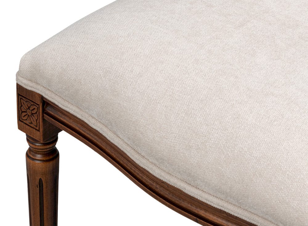 Sarreid Ltd - Hugo Oval Side Chair,Noce Anticato,Cream in Beige - 54178-NACV view 10