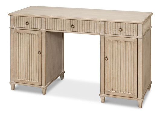 Sarreid Ltd - Inspire Desk, Stone Grey - 53616-1 veiw 1