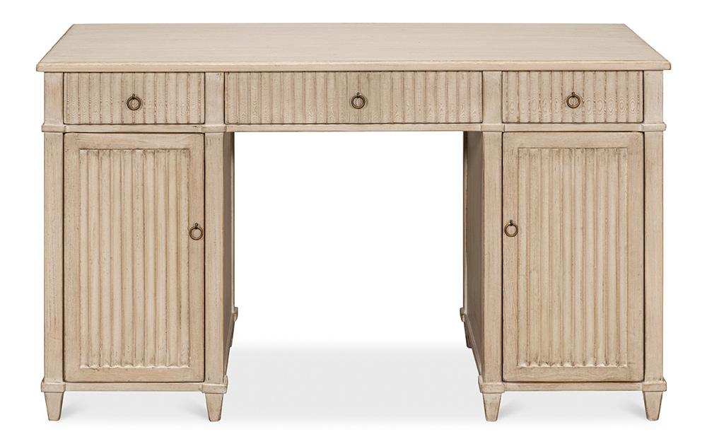 Sarreid Ltd - Inspire Desk, Stone Grey - 53616-1 veiw 2