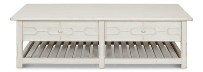 Sarreid Ltd - Isla Coffee Table, Antique White - 53615-3 veiw 2