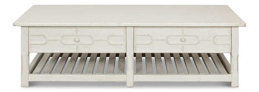 Sarreid Ltd - Isla Coffee Table, Antique White - 53615-3 veiw 2