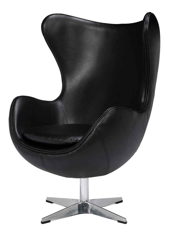 Sarreid Ltd - Jacobean Mid 20th Century Egg Chair,Black - 54079 veiw 1