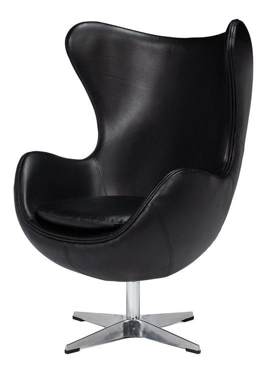 Sarreid Ltd - Jacobean Mid 20th Century Egg Chair,Black - 54079 veiw 1