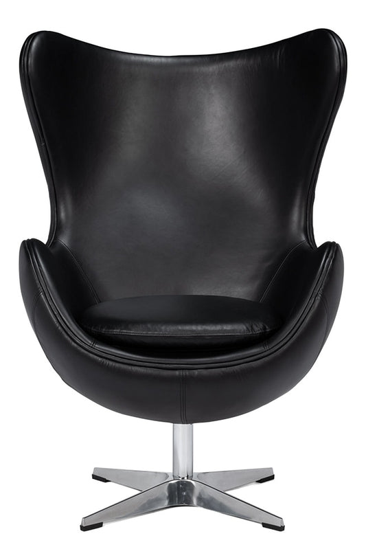 Sarreid Ltd - Jacobean Mid 20th Century Egg Chair,Black - 54079 veiw 2