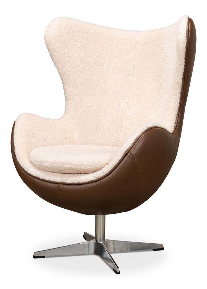 Sarreid Ltd - Jacobean Mid 20th Century Egg Chair - 53113 veiw 1