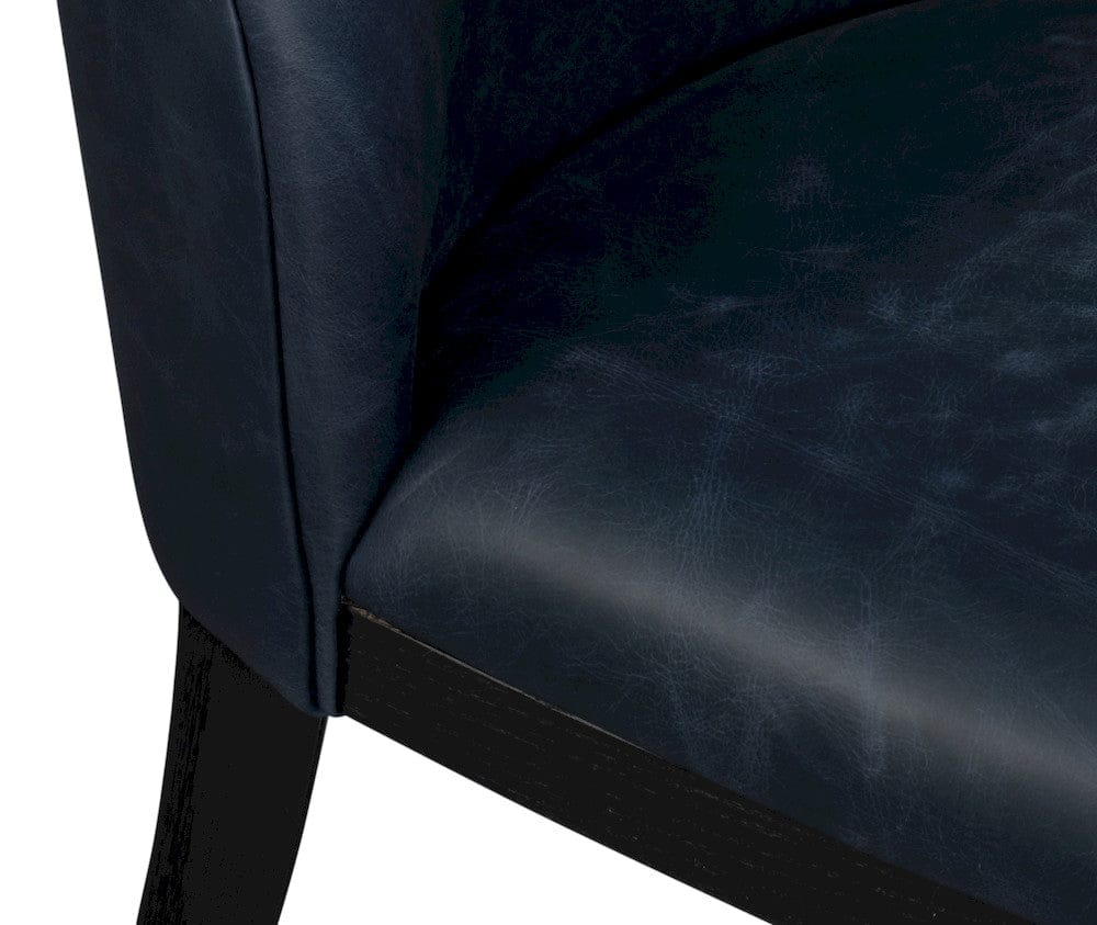 Sarreid Ltd - Jefferson Distilled Leather Dining Chair in Blue - 54156 view 10