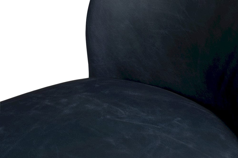 Sarreid Ltd - Jefferson Distilled Leather Dining Chair in Blue - 54156 view 12
