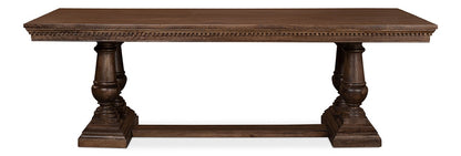 Sarreid Ltd - Joshua Pedestal Dining Table - Brown - 53641 veiw 2