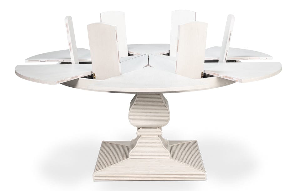 Sarreid Ltd - Kelso Jupe Dining Table,White,Lg in White - 54208-WW view 2