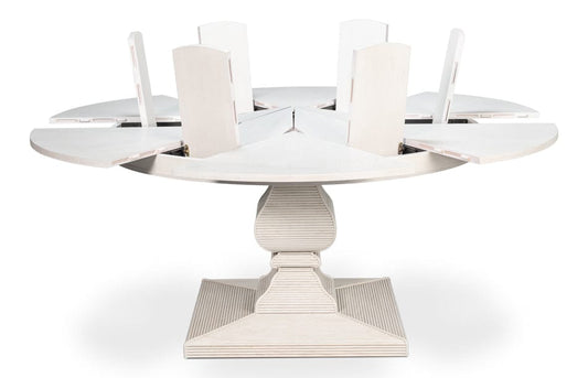 Sarreid Ltd - Kelso Jupe Dining Table,White,Lg in White - 54208-WW view 2