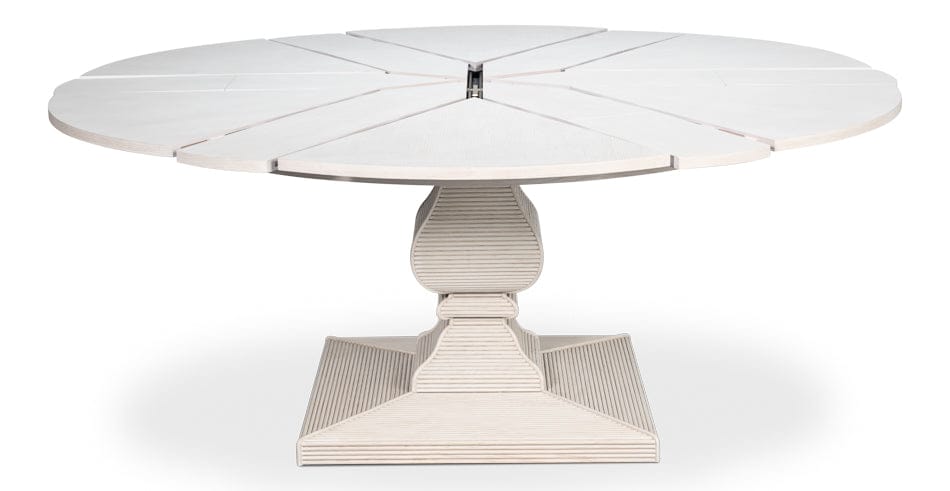 Sarreid Ltd - Kelso Jupe Dining Table,White,Lg in White - 54208-WW view 3