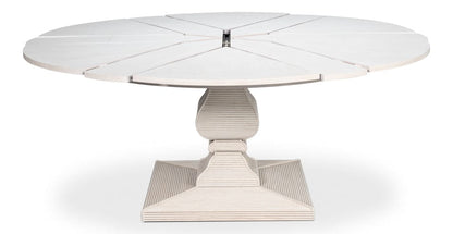 Sarreid Ltd - Kelso Jupe Dining Table,White,Lg in White - 54208-WW view 3
