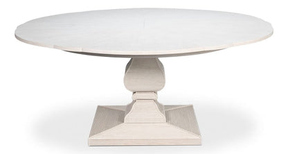 Sarreid Ltd - Kelso Jupe Dining Table,White,Lg in White - 54208-WW view 4