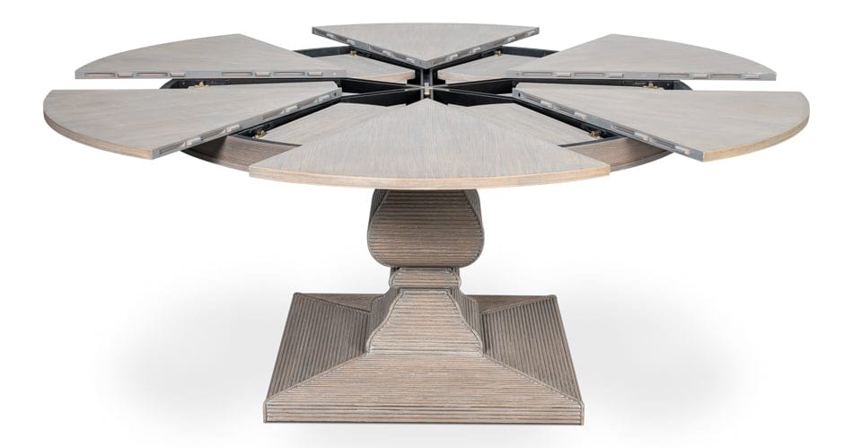Sarreid Ltd - Kelso Jupe Dining Tbl,Moonskin,Lg in Grey - 54208-MS view 1