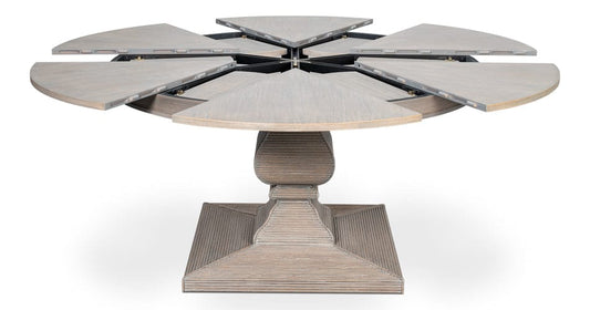 Sarreid Ltd - Kelso Jupe Dining Tbl,Moonskin,Lg in Grey - 54208-MS view 1