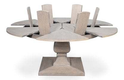 Sarreid Ltd - Kelso Jupe Dining Tbl,Moonskin,Lg in Grey - 54208-MS view 2